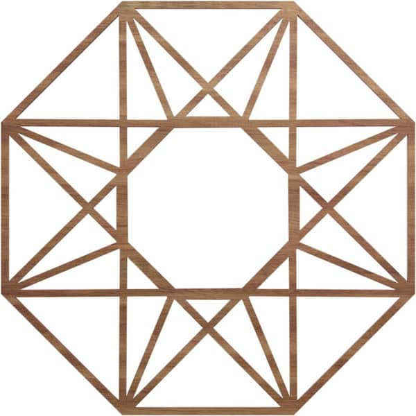 Ekena Millwork 0.375 in. x 22 in. x 22 in. Wood (Walnut) Medallion Moulding