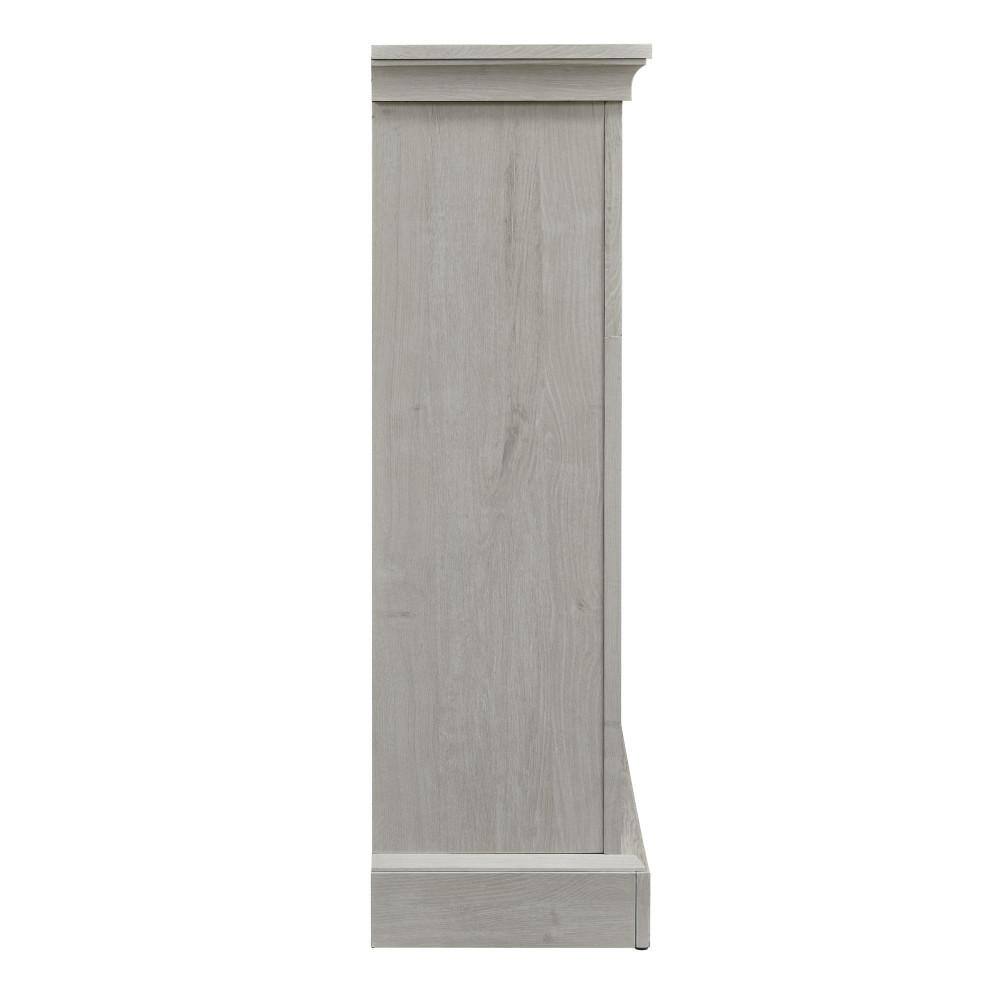 Fairfax Oak Freestanding Electric Fireplace with Stone Surround