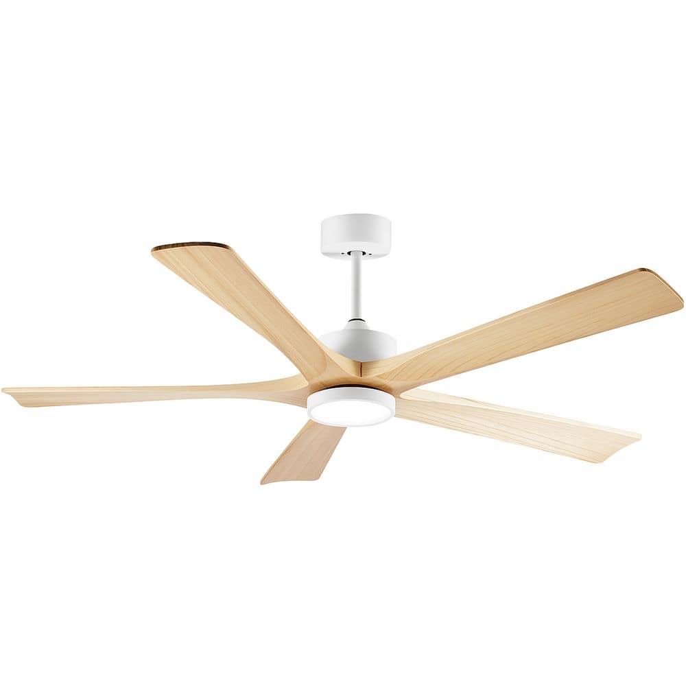 60 in. White Downrod Mount Standard Ceiling Fan with Remote Control and Light, Quiet DC Motor for Living Room price history on PriceWatchPro