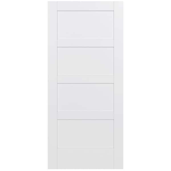 JELD-WEN 36 in. x 80 in. MODA Primed PMP1044 Solid Core Wood Interior Door Slab