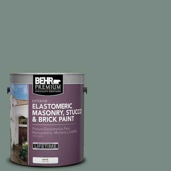 1 gal. #MS-61 Frosted Green Elastomeric Masonry, Stucco and Brick Exterior Paint