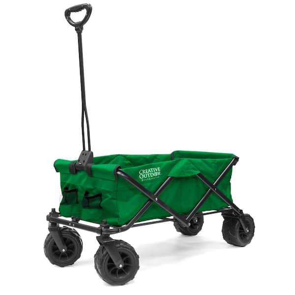 Creative Outdoor 7 cu. ft. Folding Garden Wagon Carts in Green