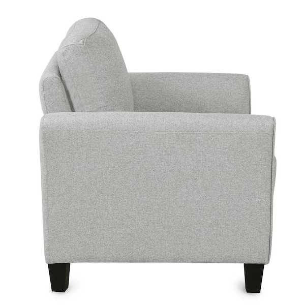 Lounge Chair Comfy Single Sofa Accent Chair Light Gray Latitude Run Fabric: Gray Linen