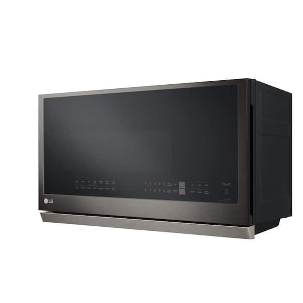 LG Extendavent 2.2-cu ft 1000-Watt Over-the-Range Microwave with Sensor  Cooking (Black Stainless Steel) in the Over-the-Range Microwaves department  at