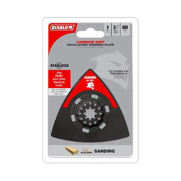 DIABLO 3-1/2 in. 60-Grit Starlock Carbide Grit Oscillating Sanding