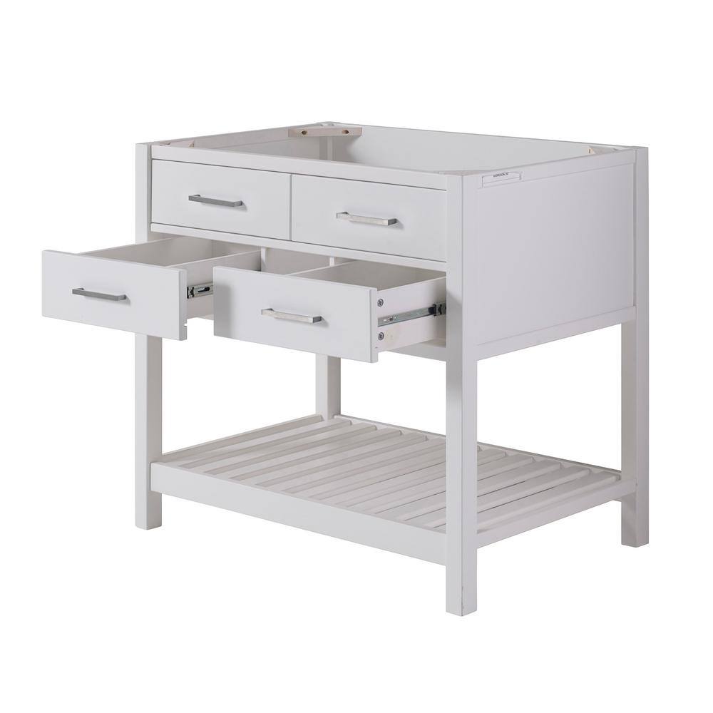 Williamsburg Traditional 36" Pine Vanity Cabinet with Nickel Hardware