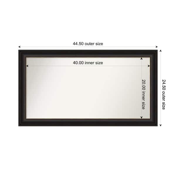 Amanti Art Trio Oil Rubbed Bronze 44.5 in. x 24.5 in. Custom Non-Beveled Recycled Polystyrene Framed Bathroom Vanity Wall Mirror
