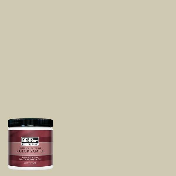 BEHR ULTRA 8 oz. #UL200-14 Cilantro Cream Matte Interior/Exterior Paint and Primer in One Sample