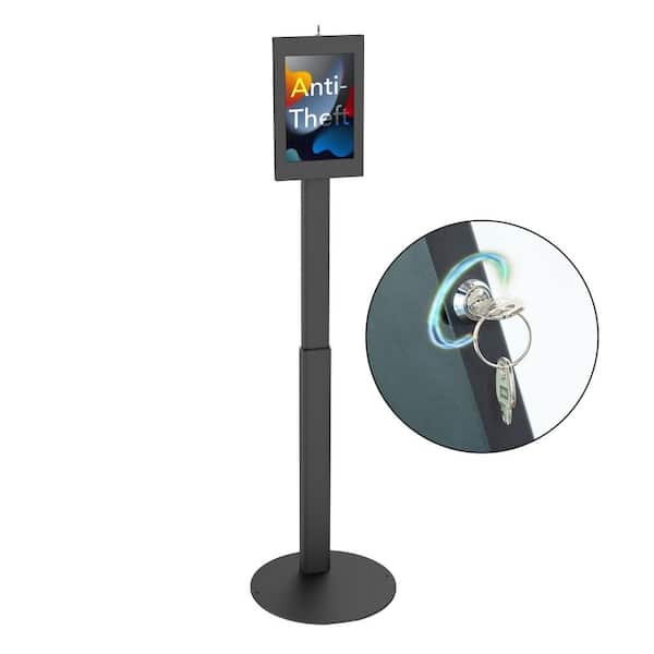 27 in. to 47 in. Anti-Theft Tablet Floor Stand for Samsung-Black