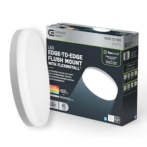 Flexinstall LED 12 in. White Edge to Edge Lens Recessed Ceiling Light for Home with 5CCT + DuoBright Dimming