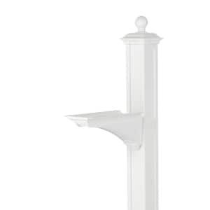 Balmoral White Deluxe Post and Bracket with Finial