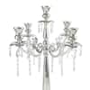 Silver Modern Victorian Candelabra Candlestick Candle Holder Centerpiece 25  in. 250446-SIL - The Home Depot