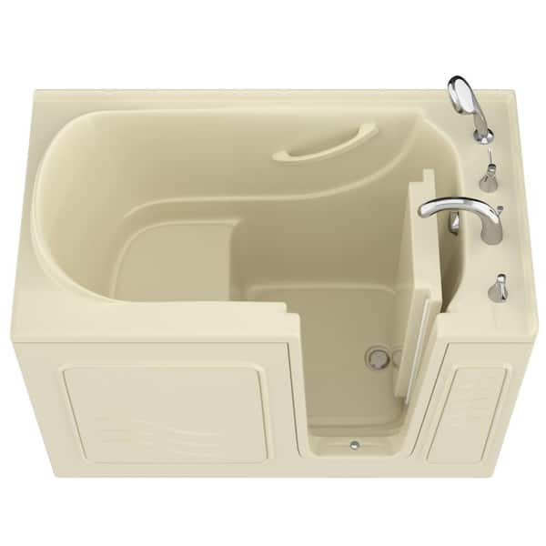 Universal Tubs HD Series 30 in. x 53 in. Right Drain Quick Fill Walk-In Soaking Bathtub in Biscuit