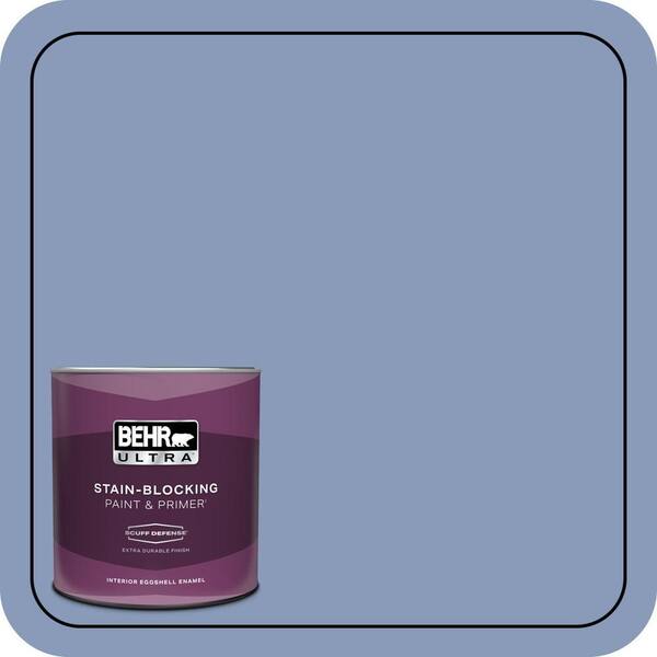 BEHR ULTRA 1 qt. #610D-5 Blueberry Popover Extra Durable Eggshell Enamel Interior Paint & Primer