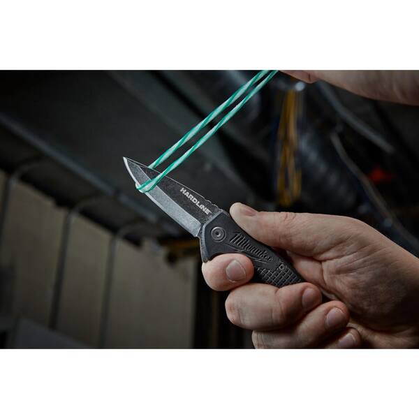 Milwaukee - 2.5 in. Hardline D2 Steel Smooth Blade Pocket Folding Knife