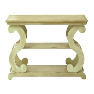 Ashland 37 in. Antique Celadon Standard Rectangle Wood Console Table with Storage