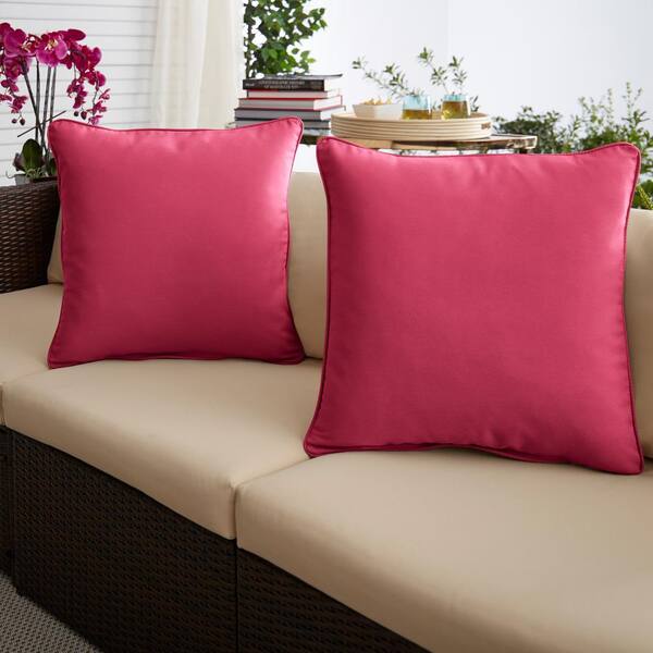 bright pink throw pillows