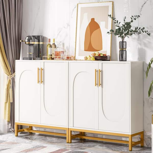 White gold clearance buffet cabinet