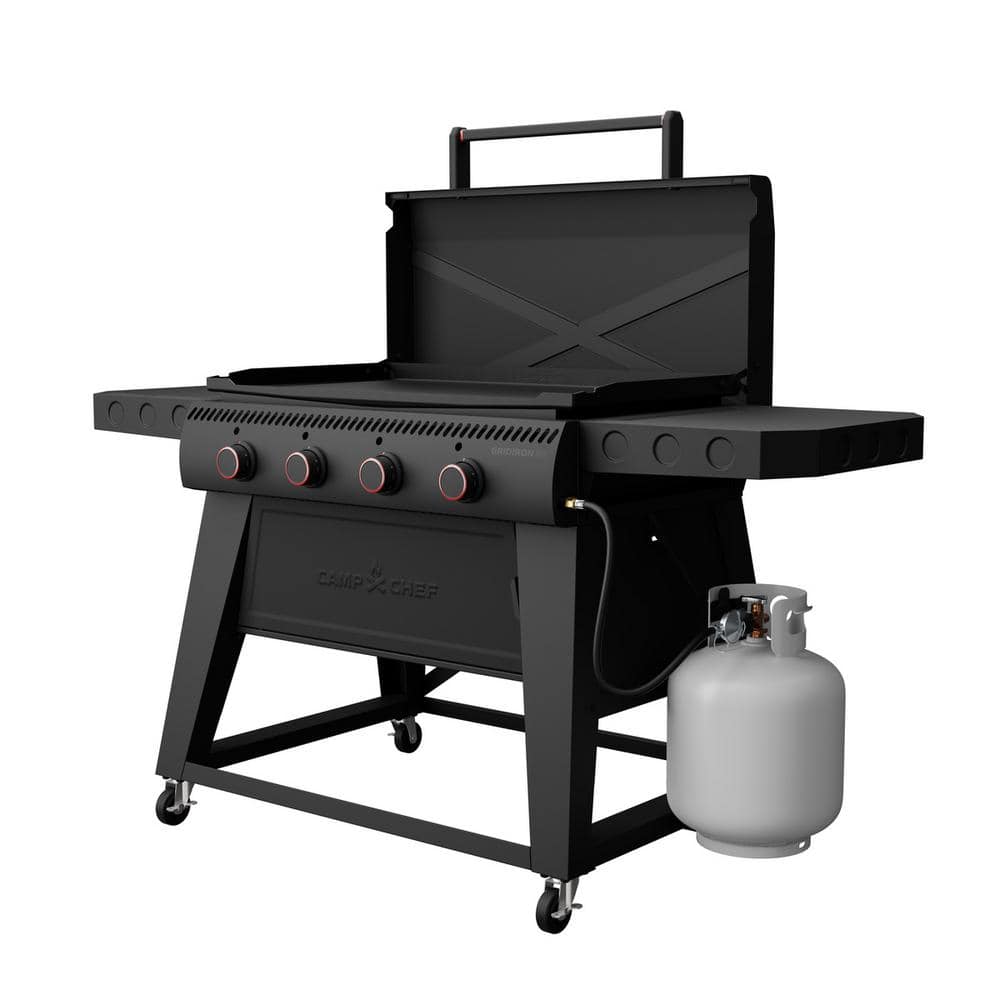 Gridiron 36 Flat Top 4-Burner Propane Griddle Grill in Black