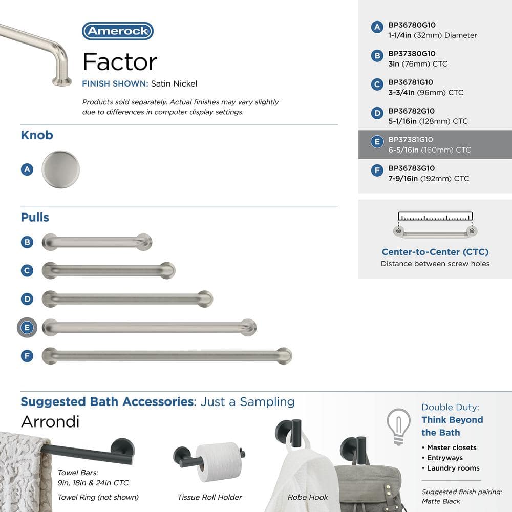Satin Nickel 6-5/16 inch Modern Cabinet Pull