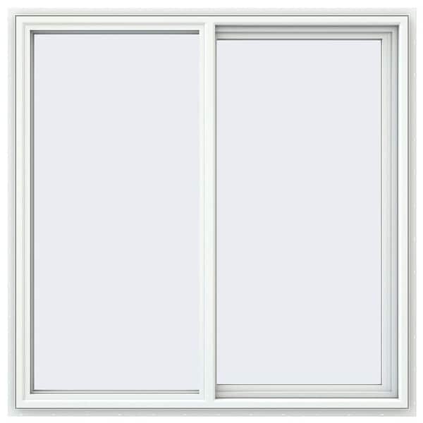 JELD-WEN 47.5 in. x 47.5 in. V-4500 Series White Vinyl Right-Handed Sliding Window with Fiberglass Mesh Screen