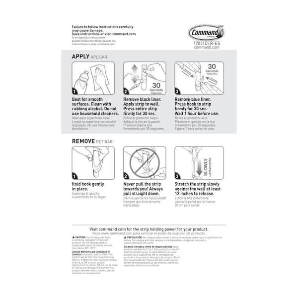 Command Clear Assorted Refill Strips – 32 Small, 16 Medium, 16 Large Adhesive Strips