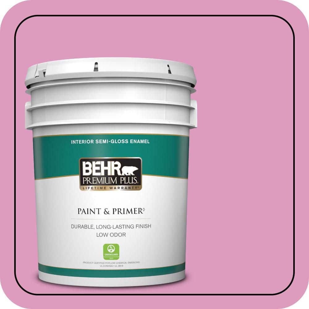 5 gal. #690B-4 Pink Begonia Semi-Gloss Enamel Low Odor Interior Paint & Primer price history on PriceWatchPro
