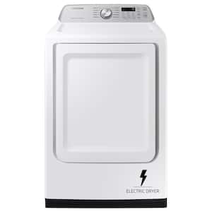 7.4 cu. ft. Vented Front Load Smart Electric Dryer in White with Sensor Dry