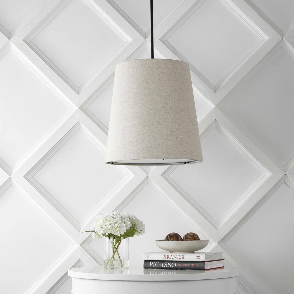 Arden 18" Bohemian Farmhouse Adjustable LED Pendant in Oil-Rubbed Bronze