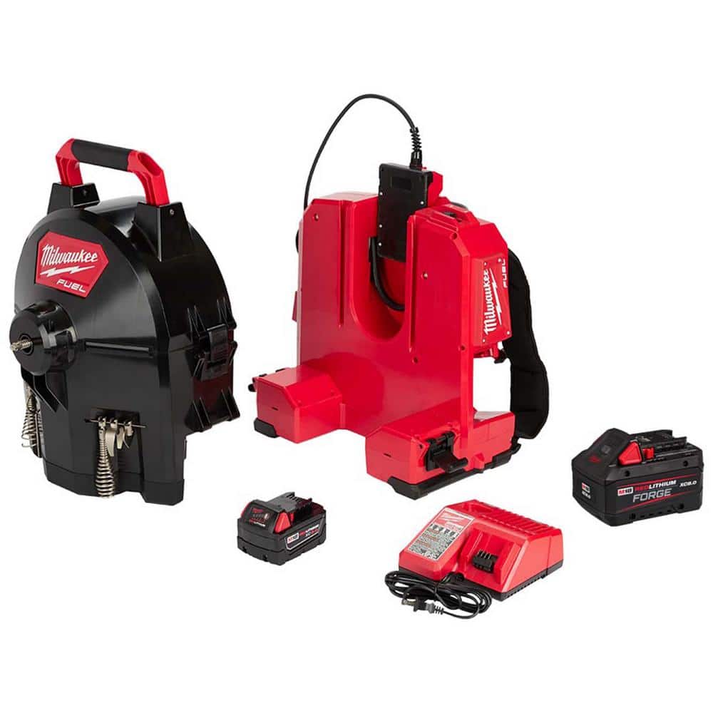 M18 Fuel 18-Volt Lithium-Ion Cordless Drain Cleaning 3/8 in. SwitchPack Sectional Drum System Kit with FORGE 5.0 Battery price history on PriceWatchPro