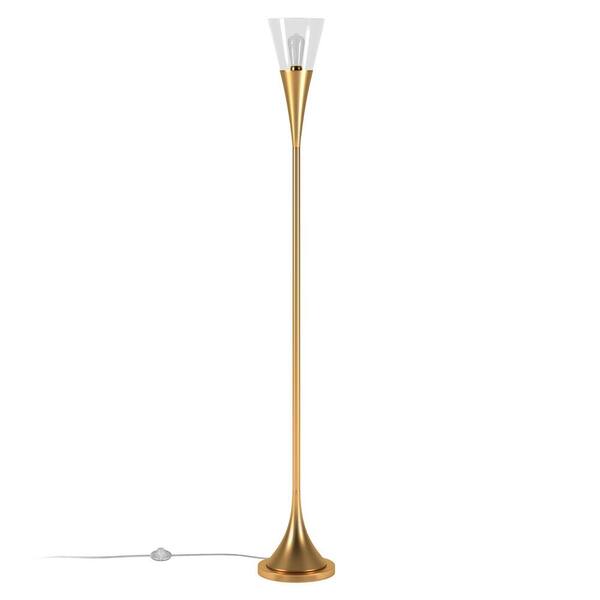 Brass Torchiere Floor Lamp, Solid Brass Torchiere Floor Lamp