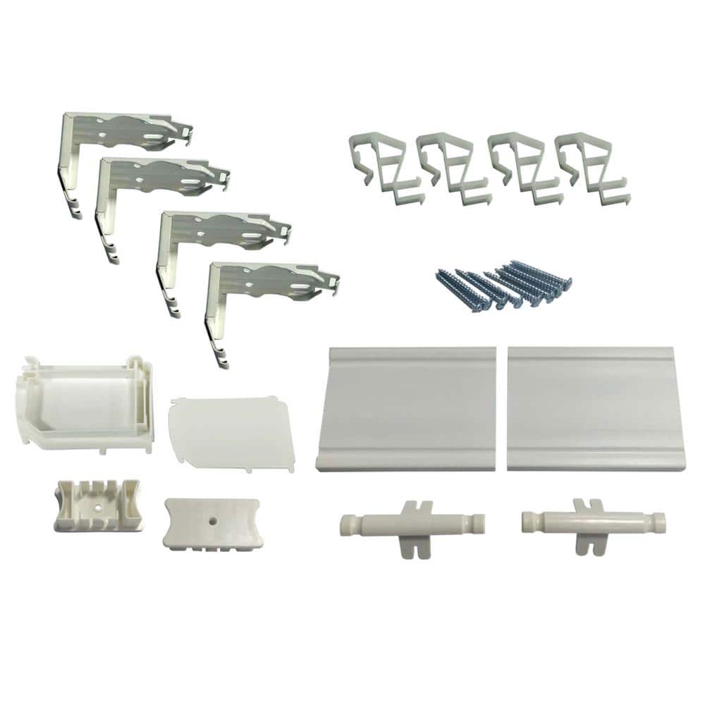 White Replacement Hardware Set for Cordless Faux Wood Blinds