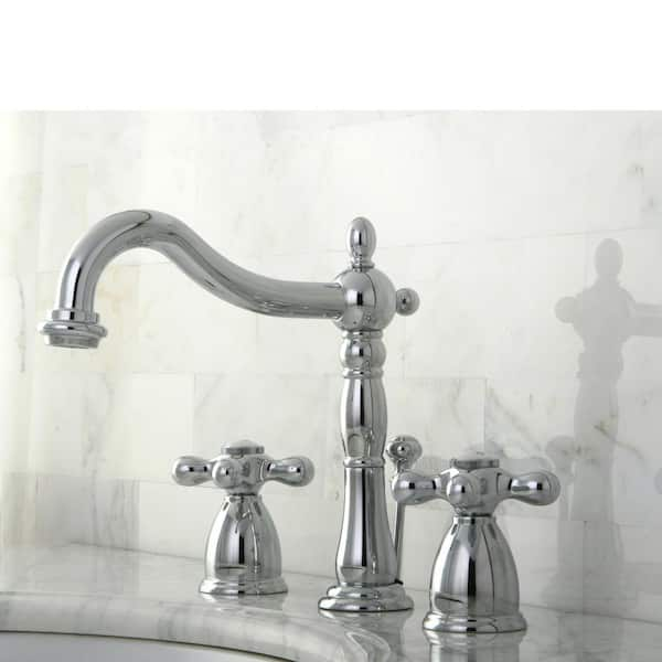 Victorian 8 in. Widespread 2-Handle Bathroom Faucet in Polished Chrome