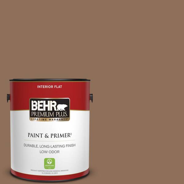 BEHR PREMIUM PLUS 1 gal. #250F-6 Pepper Spice Flat Low Odor Interior Paint & Primer