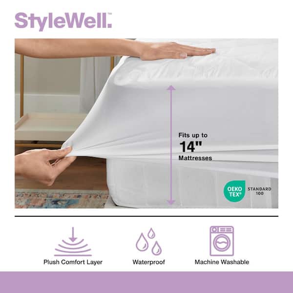 Quilted Comfort Waterproof King Mattress Pad