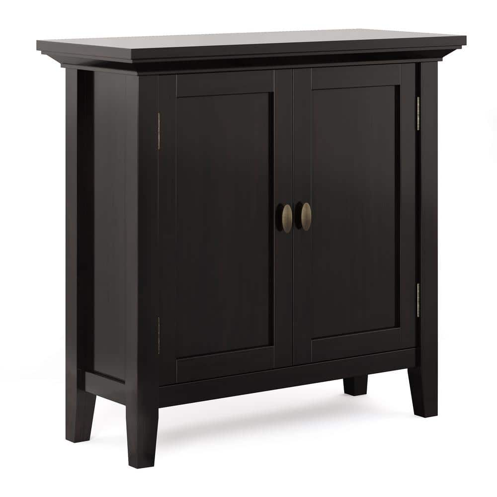 Simpli Home Redmond Solid Wood 32 In. Wide Transitional Low Storage 