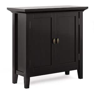 Redmond Solid Wood 32 in. Wide Transitional Low Storage Cabinet in Hickory Brown