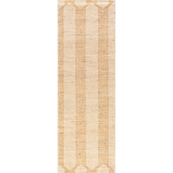 RUGS USA Hillcrest Jute and Wool Natural 3 ft. x 8 ft. Indoor/Outdoor Runner Rug