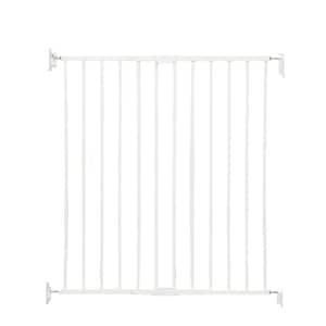 Extra Tall Top of Stairs Metal Safety Gate 36 in. Tall - White