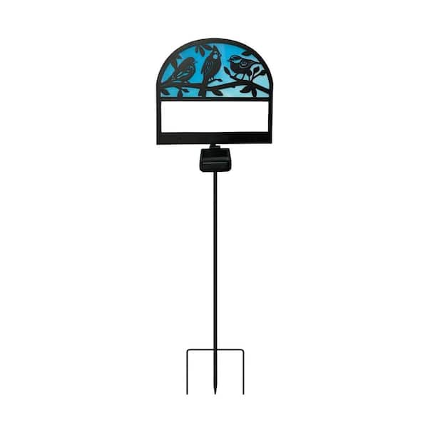 7 in. x 33 in. Bronze Metal Butterfly Solar Lanterns Outdoor
