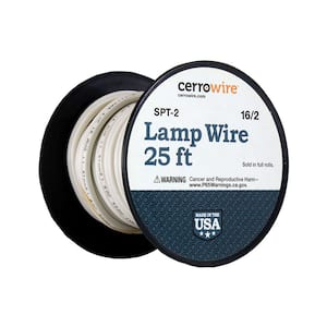 25 ft. 16/2 White Stranded Copper Lamp Wire