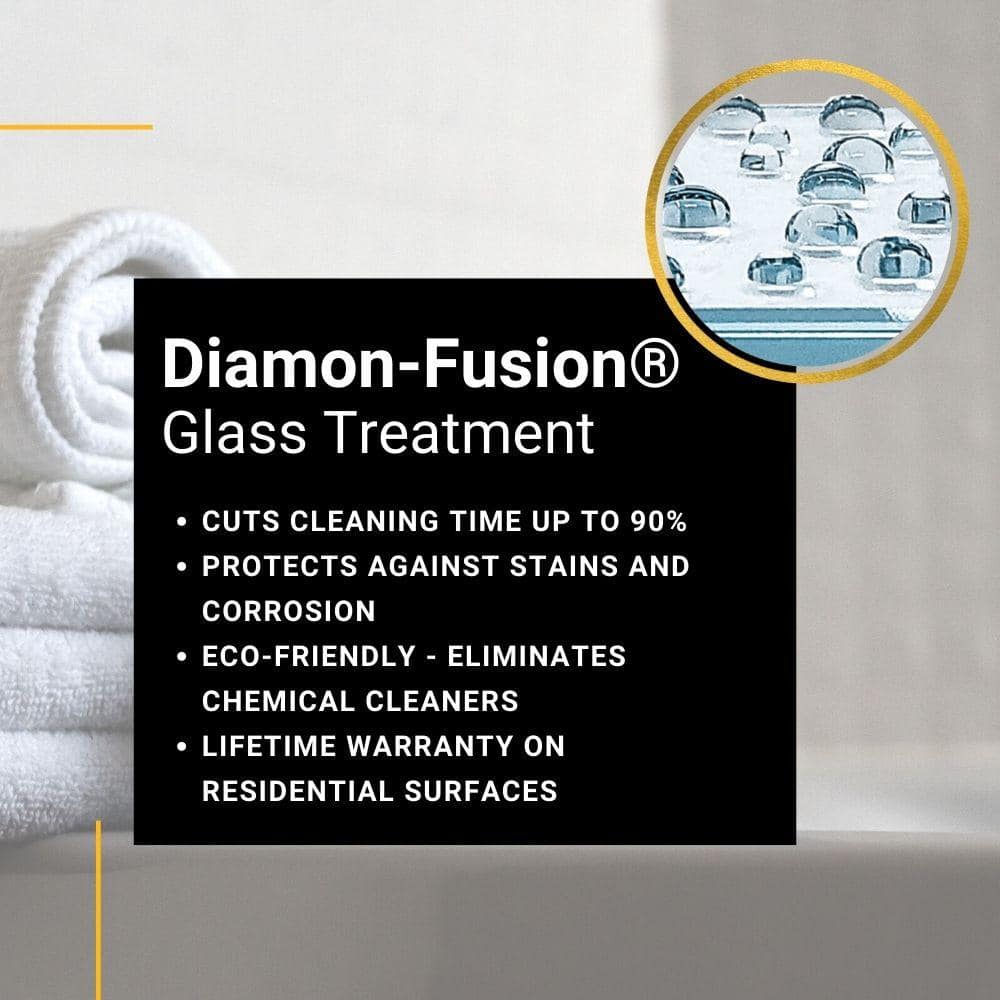 Eclipse 60" Chrome Frameless Clear Glass Sliding Bathtub Door