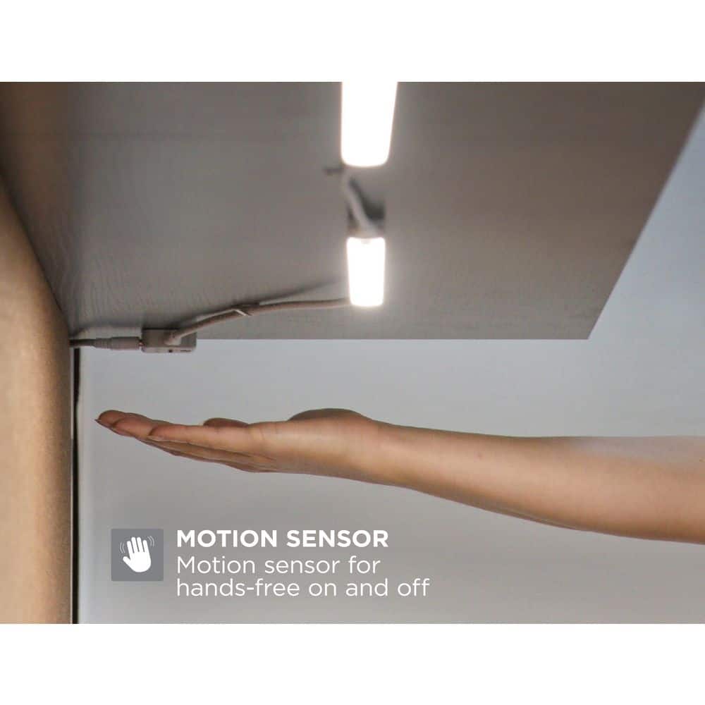 Natural Daylight LED 12'' Under Cabinet Light Kit with Motion Sensor