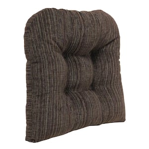 Gripper Non-Slip 17 in. x 17 in. Polar Chenille Chocolate Tufted Universal Chair Cushions