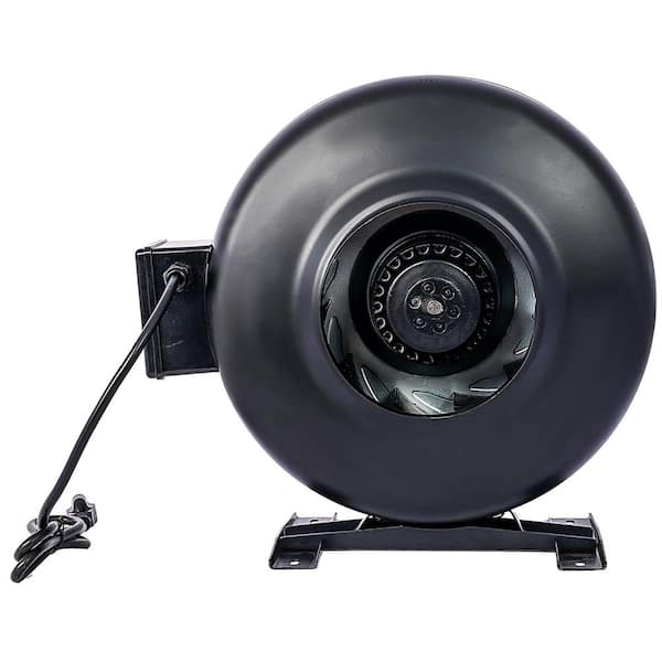 Xppliance 6 in. 1-Speed Drum Fan in Black with 412 CFM, for Hydroponics, Basements and Kitchens