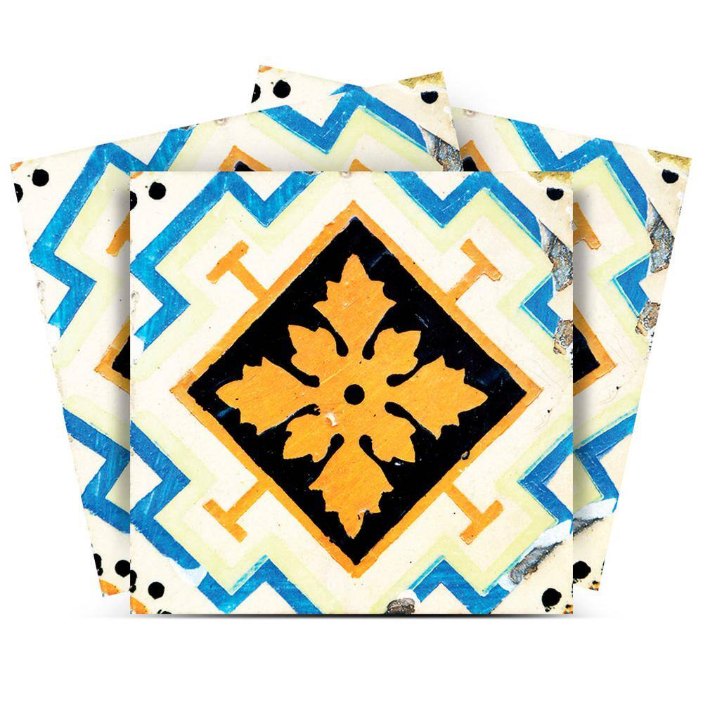 Yellow, Blue, Black V31 8 in. x 8 in. Vinyl Peel and Stick Tile (24 Tiles, 10.67 sq. ft./pack) price history on PriceWatchPro