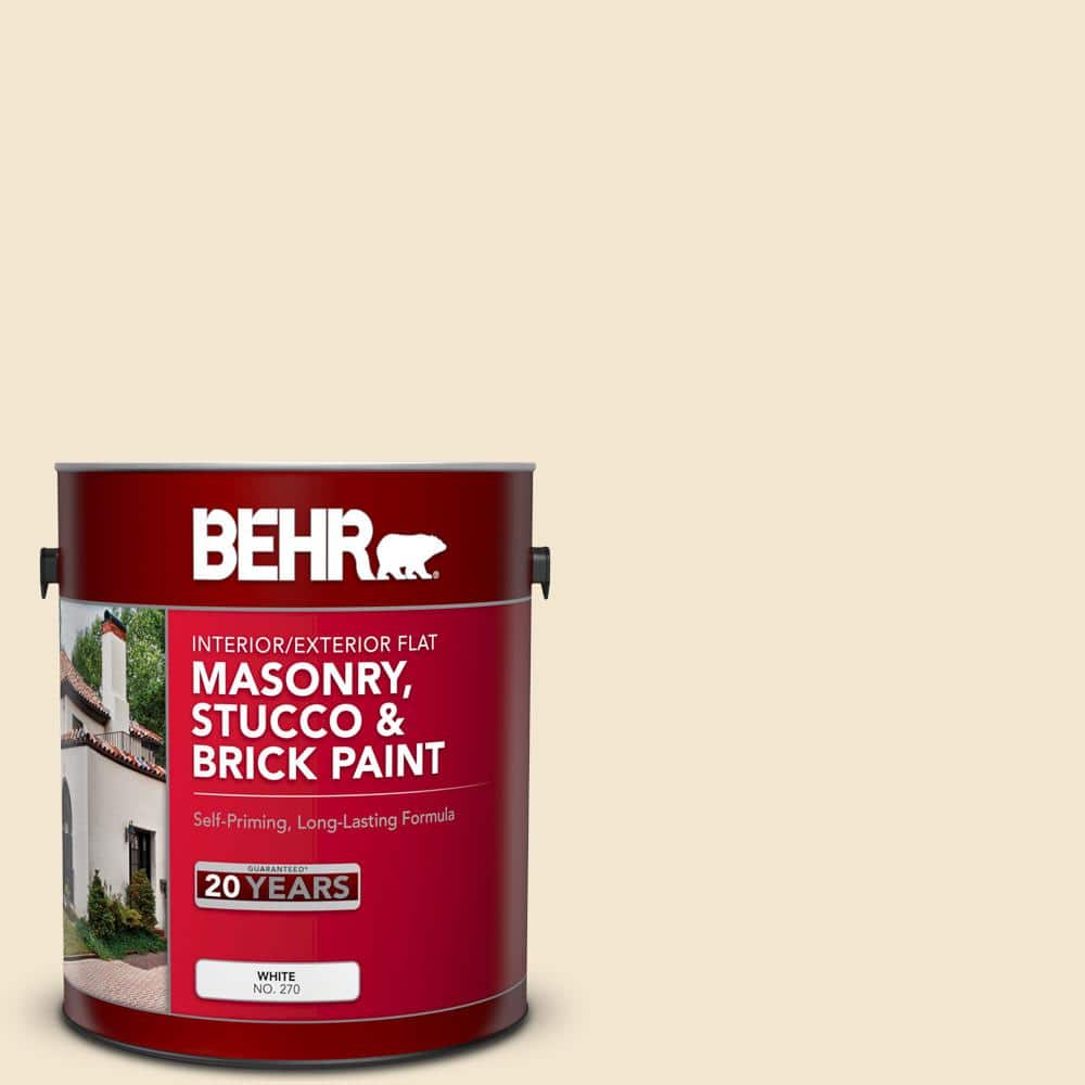 1 gal. #HDC-NT-11A Warm Marshmallow Flat Masonry, Stucco and Brick Interior