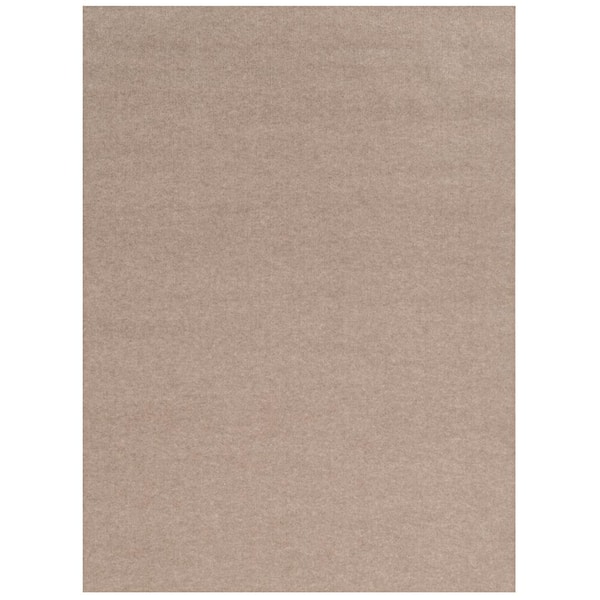 Foss Ribbed Taupe 6 ft. x 8 ft. Indoor/Outdoor Area Rug