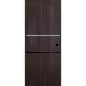 Optima 2H DIY-Friendly 18 in. x 84 in. Left-Hand Solid Core Veralinga Oak Composite Single Prehung Interior Door