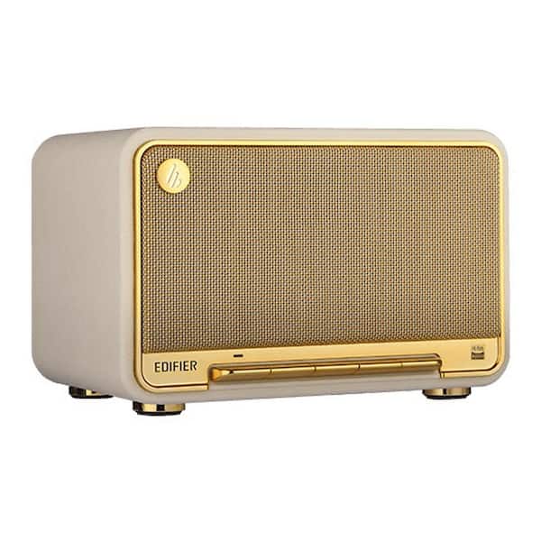 D32 60-Watt-Continuous Bluetooth Retro Rechargeable Tabletop Speaker Ivory